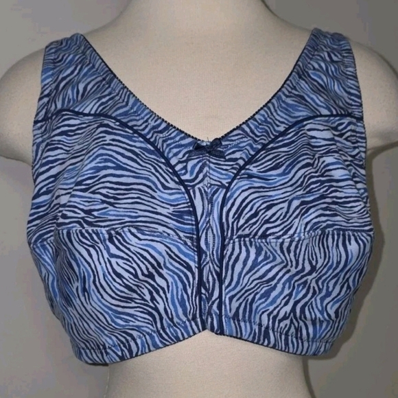 Comfort Choice Plus Size Wireless Microfiber T-Shirt Bra's 46B (TWO) Blue - Picture 8 of 16